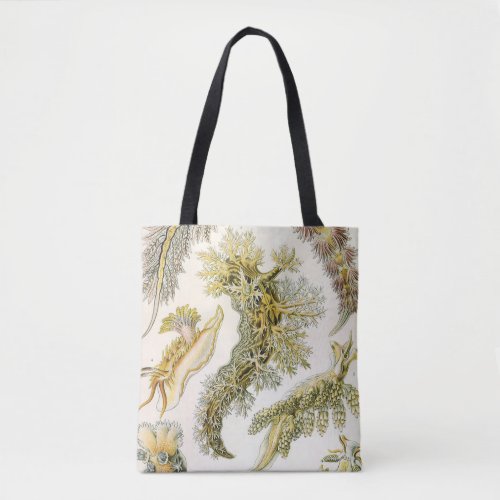 Sea Slugs by Ernst Haeckel Vintage Nudibranchia Tote Bag