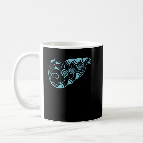 Sea snail in blue Pattern  Coffee Mug