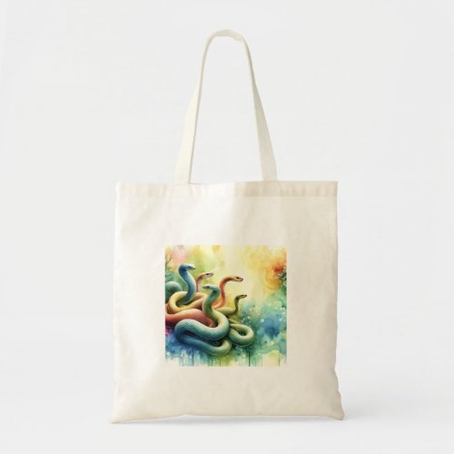 Sea Snakes Harmony 050624AREF114 _ Watercolor Tote Bag