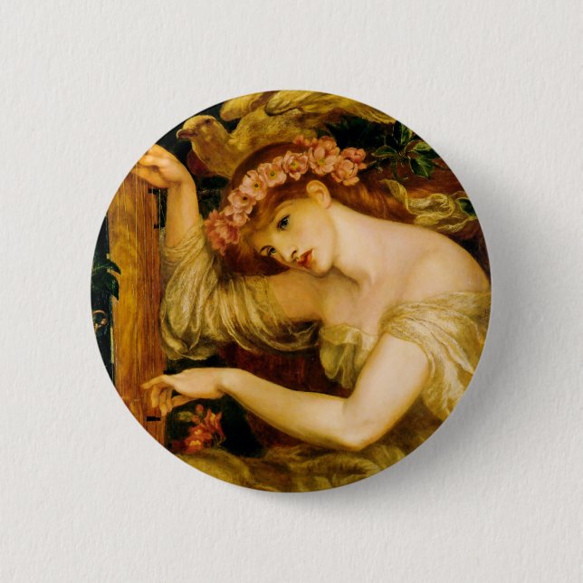 Sea Spell by Dante Gabriel Rossetti Button (Front)