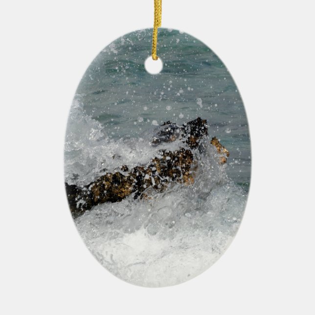 Sea Spray Ceramic Ornament (Front)
