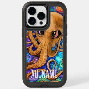 Sea Squid with Personalized Name OtterBox iPhone 14 Pro Max Case