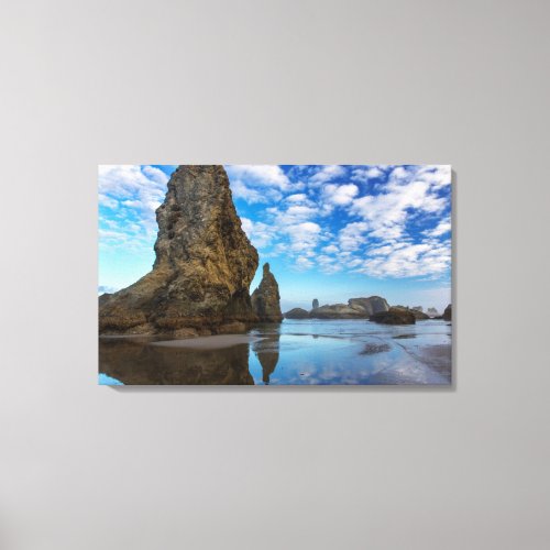 Sea Stacks on Bandon Beach in Bandon Oregon 1 Canvas Print