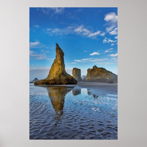 Sea Stacks on Bandon Beach in Bandon Oregon 3 Poster