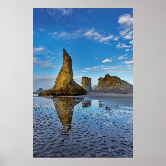 Sea Stacks on Bandon Beach in Bandon, Oregon 3 Poster (Front)