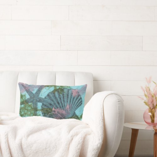 Sea Star and Scallop Lumbar Pillow