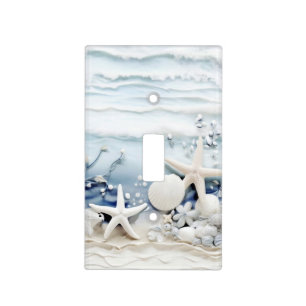 Sea Star And Shell 3D Coastal Light Switch Cover