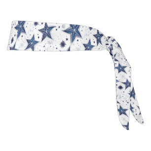 Sea Star Print Tie Back Headband