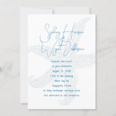 Sea Star Simple White Wedding Invitation (Front)