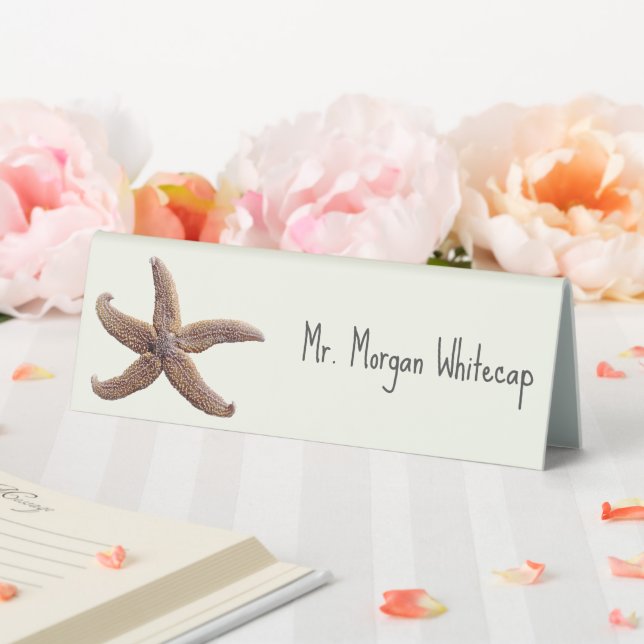 Sea Star Tented Place Cards With Name Template Table Tent (In SItu (Wedding))