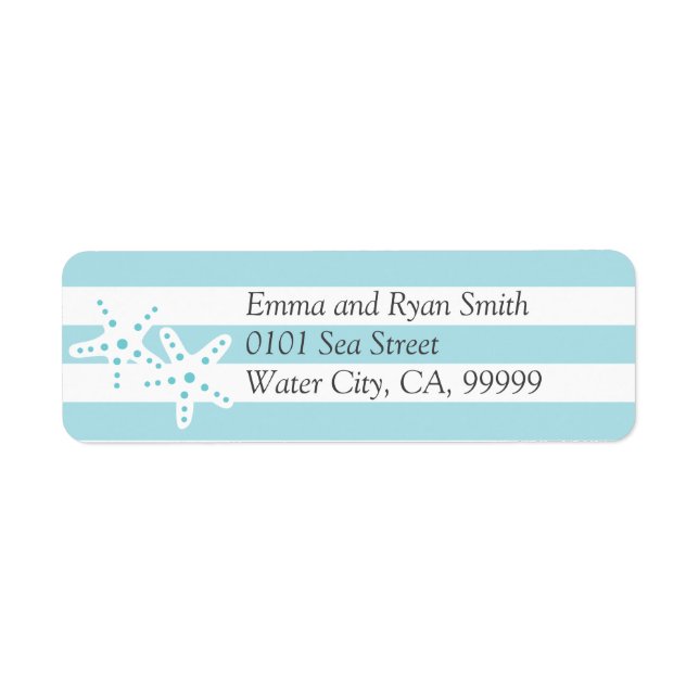 Sea starfish label (Front)