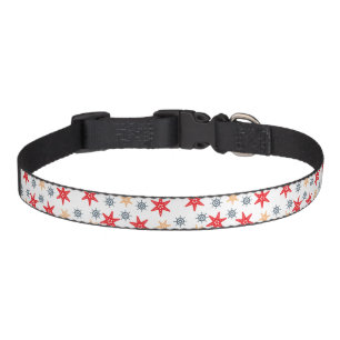 Sea stars and steer wheels pattern pet collar