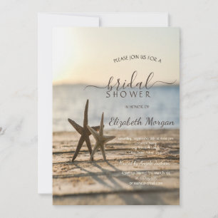 Sea stars Beach Bridal Shower Invitation