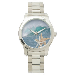 Mermaid Watch with sand shells starfish and store a fish, ocean, sea, water, gift