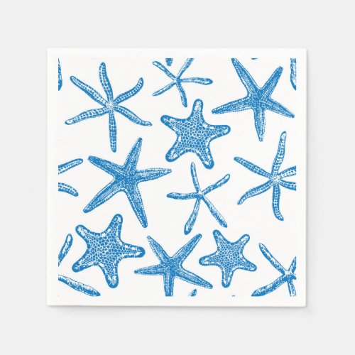 Sea stars in blue napkins