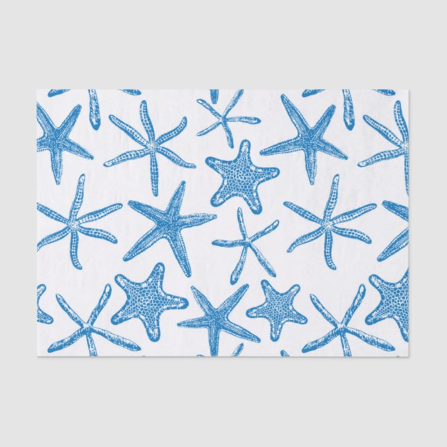 Sea stars in blue tissue paper (Front)