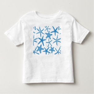 Sea stars in blue toddler t-shirt