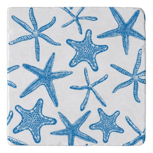 Sea stars in blue trivet