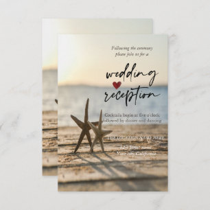 Sea stars Sand Beach Reception Invitation