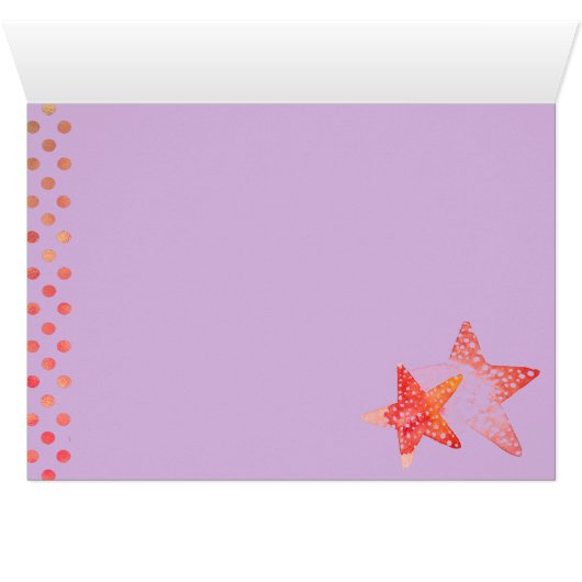 Sea Stars, Star Fish and Dots - Seaside Sm.Note (Inside Horizontal (Bottom))