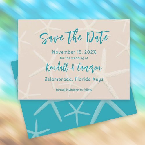 Sea Stars Starfish Save the Dates Invitation