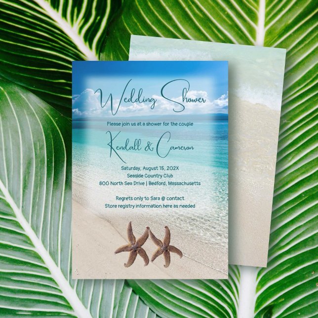 Sea Stars Wedding Shower Engagement Party Invitation (Creator Uploaded)