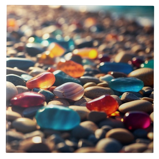 Sea stones Ceramic Tile (Front)