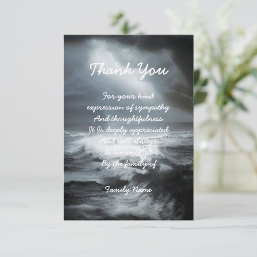 Sea Storm Thank You Card