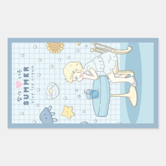 🌊✩  Sea Summer Dreams ✩🌊 Rectangular Sticker (Front)