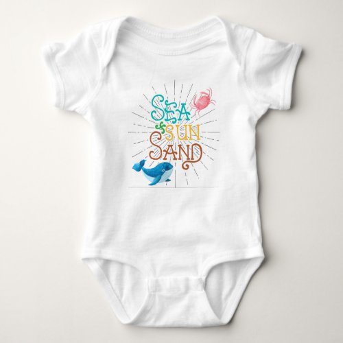 Sea Sun Sand Baby Bodysuit