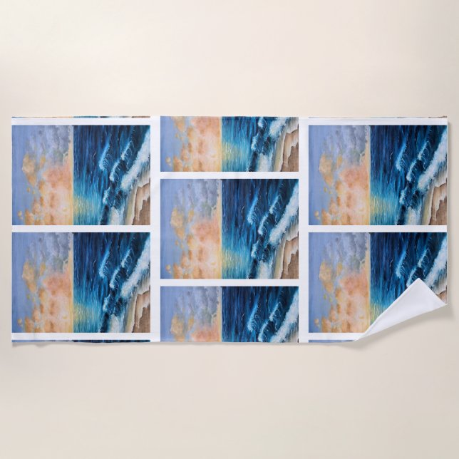 Sea Sunrise Ocean Beach Clouds Tranquility Magic A Towel (Front)