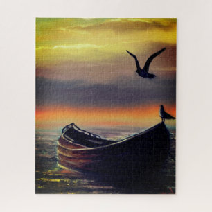 Sea Sunset Boat Puzzle