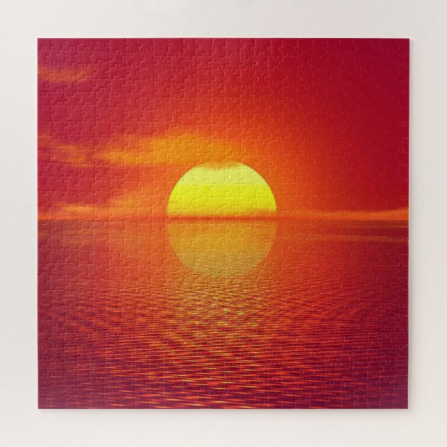 Sea Sunset Jigsaw Puzzle Photo (Horizontal)