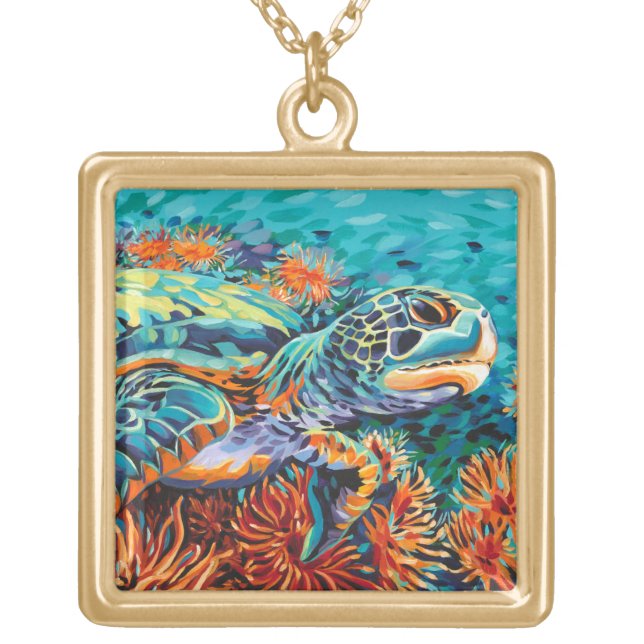 Sea Sweetheart I Gold Plated Necklace (Front)