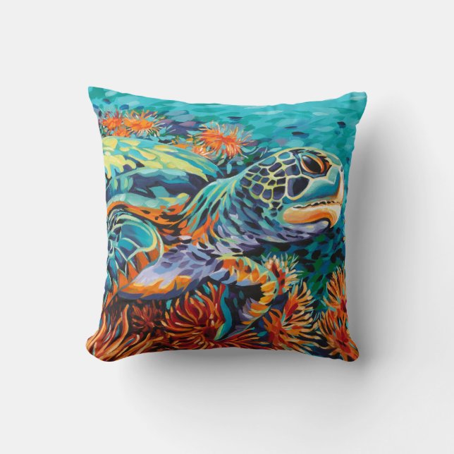 Sea Sweetheart I Throw Pillow (Front)