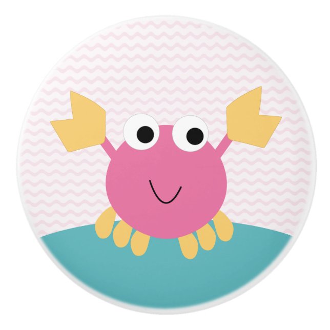 Sea Sweeties Crab Nursery Drawer Pull Knob (Front)