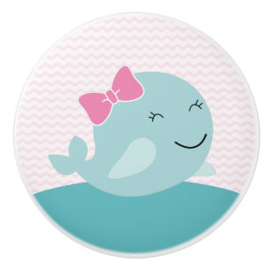 Sea Sweeties Whale Nursery Drawer Pull Knob