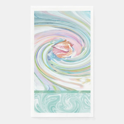 Sea Swirl Shell Paper Guest Towels