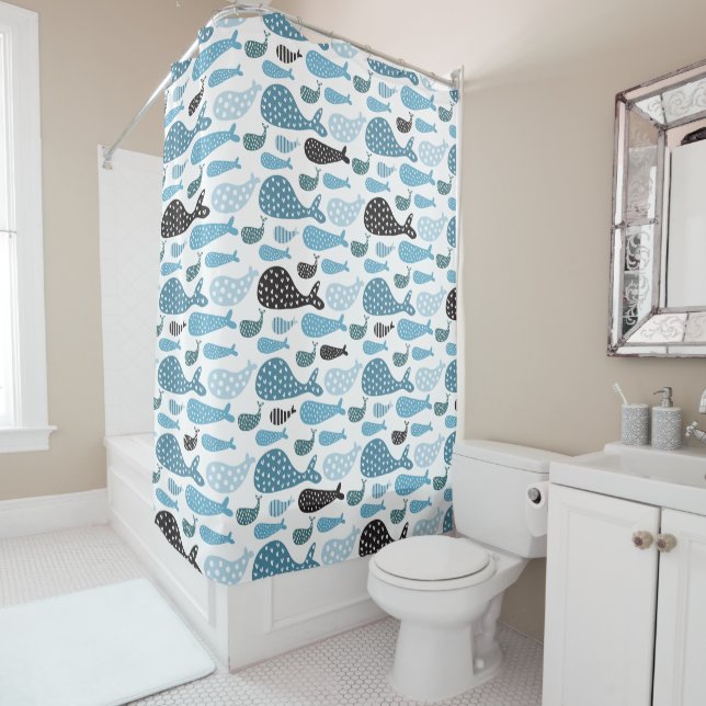 Sea tales shower curtain (In Situ)
