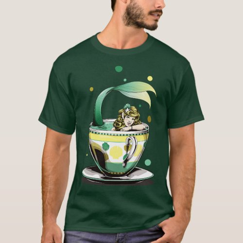 Sea Tea Mermaid in Tea Cup T_Shirt