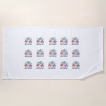 Sea the Day Cute Fish Pattern Summer Beach Towel