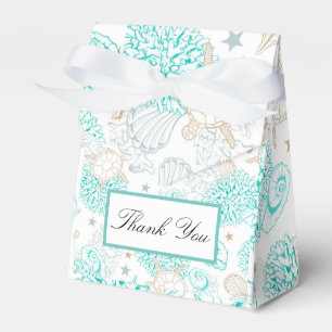 Sea The Love Beach Nautical Wedding Flat Favor Boxes