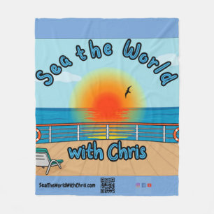 Sea The World With Chris Fleece Blanket