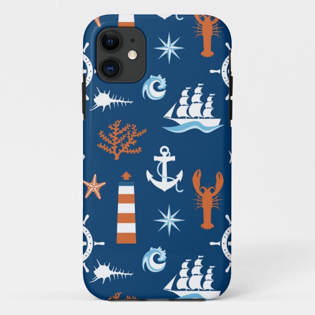 Sea Theme Pattern 1 Case-Mate iPhone Case (Back)