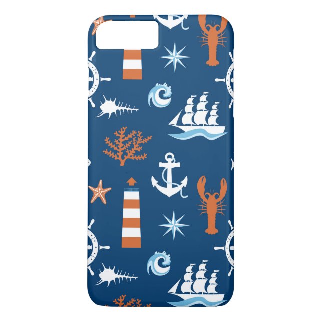Sea Theme Pattern 1 Case-Mate iPhone Case (Back)