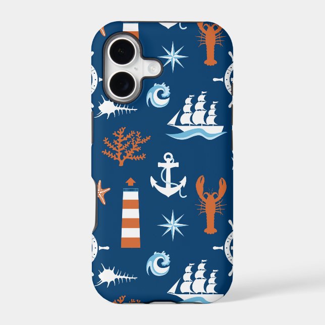 Sea Theme Pattern 1 Iphone Case (Back)