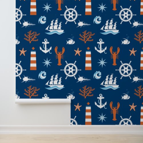 Sea Theme Pattern 1 Wallpaper