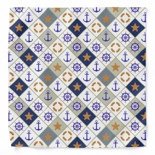 Sea Theme Pattern 2 Bandana (Front)