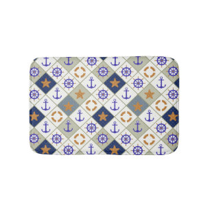 Sea Theme Pattern 2 Bathroom Mat