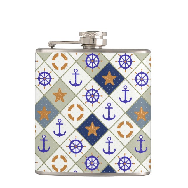 Sea Theme Pattern 2 Flask (Front)